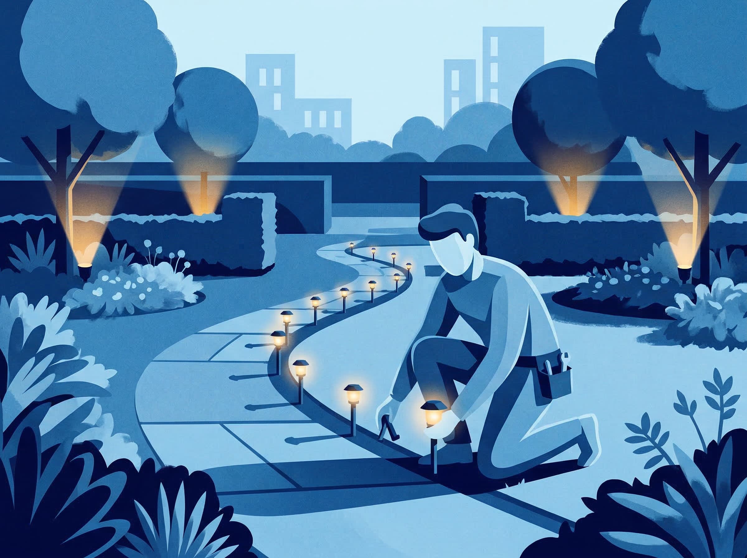Book garden lighting installation online